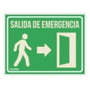 LIN-04 | Letrero de señalización 'SALIDA DE EMERGENCIA', 21 x 28 cm