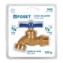 LLJ-120B | Llave para manguera, de latón, 120 g 1/2', en blíster, Foset