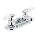 M-048I | Mezcladora 4' para lavabo, nariz larga, manerales cono