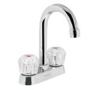 M-060A | Mezcladora 4' para lavabo, cuello bar, manerales de acrílico