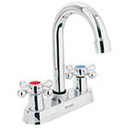 M-060E | Mezcladora 4' para lavabo, cuello bar, manerales cruceta
