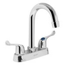 M-060P | Mezcladora 4' para lavabo, cuello bar, manerales palanca