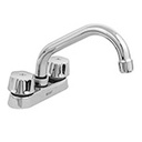 M-070-C | Mezcladora 4' para lavabo, tubular, cartucho compresión