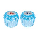 MM-200Z | Juego 2 manerales acrílico azul p/lavabo y fregadero, Basic