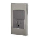 PA-APCO15-LA | Placa armada acero interruptor y contacto 1.5 mód, Lisboa