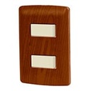 PA-APDO-IM | Placa armada 2 interruptores sencillos,madera,línea Italiana