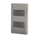PA-APDO1-ELA | Placa armada acero 1 interruptor y 1 de 3 vías 1 mód,Lisboa