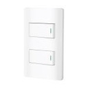 PA-APDO1-ELB | Placa armada blanca 1 interruptor y 1 de 3 vías 1 mód, Lisbo