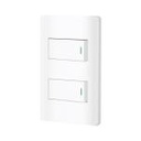 PA-APDO1-LB | Placa armada blanca con 2 interruptores 1 módulo, Lisboa