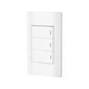 PA-APTR-ELB | Placa armada blanca 2 interruptores 1 de 3 vías 1 mód, Lisbo