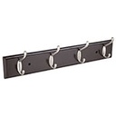 PEPU-44 | Perchero para pared con 4 ganchos satinados, Hermex