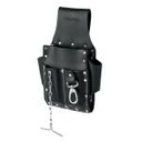 POHE-7GCU | Porta herramientas grande de cuero, 7 compartimentos, Truper