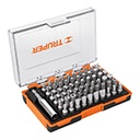 PUN-61 | Juego de 61 puntas mixtas largo 1' en estuche plástico