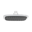 R-511S | Regadera cuadrada plato ancho 8' gris-cromo, sin brazo, Aero