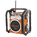 RADIO | Radio digital AM/FM pantalla LCD, resistente al agua, Truper