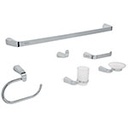 RIA-7000 | Juego de 6 accesorios para baño acabado cromo, Riviera