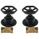 TBE-061M | Juego manerales redondos, roscables p/regadera, negro, Foset