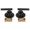 TBE-062M | Juego manerales palanca, roscables p/regadera, negro, Foset
