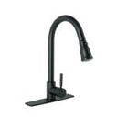 TBF-84M | Monomando para fregadero,cuello extraible,negro mate,Tubig