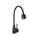 TBF-87M | Monomando para fregadero con cuello flexible, negro, Tubig