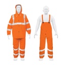 TRA-NAR-L | Conjunto impermeable doble capa naranja con reflejante, G