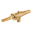 VGH-556 | Válvula horizontal de latón 1/8' para gas LP, sin maneral