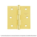 BC-201PP | Bisagra cuadrada 2', acero latonado, cabeza plana, Basic