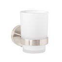 TBA-71N | Portavaso cepillero satín con vaso de vidrio, Foset Túbig