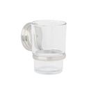 AQA-81N | Portavaso cepillero satín con vaso de vidrio, Foset Aqua