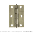 BR-402 | Bisagra rectangular 4' latón antiguo, Hermex