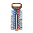 JD-1/2X21MP | Juego de dados mm y std con matraca, cuadro 1/2', Truper