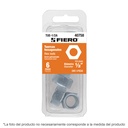 TUE-1/4A | Blíster con 25 tuercas 1/4' hex de acero galvanizado, Fiero