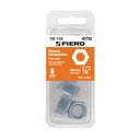 TUE-1/2A | Blíster con 6 tuercas 1/2' hex de acero galvanizado, Fiero