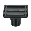 RS-701M | Resumidero cuadrado 4'x 4', acero inoxidable, negro, Aqua