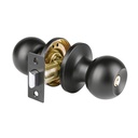BALT-NE-BP | Cerradura esfera tubular, baño, negro, Hermex Basic