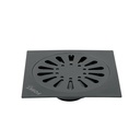 RS-607M | Resumidero cuadrado 6'x 6', acero inoxidable, negro, gota
