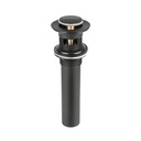 CE-206M | Contra p/lavabo, 1-1/4', con rebosadero, push, latón, negro