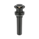 CE-206SM | Contra p/lavabo, 1-1/4', sin rebosadero, push, latón, negro