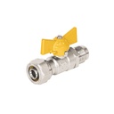 PPG-38VF | Válvula esfera para PE-AL-PE, 3/8'a flare 3/8', Foset