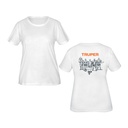 CAM-BLA-30D | Playera cuello redondo para mujer, blanca, G, Truper