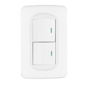 PA-APDO15-TB | Placa armada 2 interruptores 1.5 módulos, Toledo, Basic