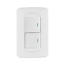 PA-APDO15-ETB | Placa armada 1 interruptor y 1 de 3 vías 1.5 mód., Toledo